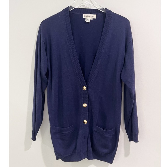 Outlander Vintage Wool Blend Button Front Knit Cardigan Size Small - Picture 3 of 9